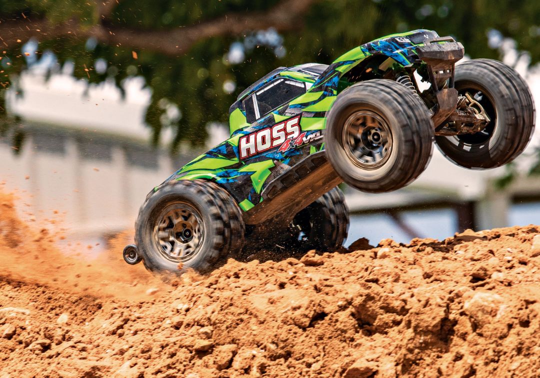 Traxxas Hoss 4X4 VXL - Green & Blue 1/10 Scale 4WD Brushless