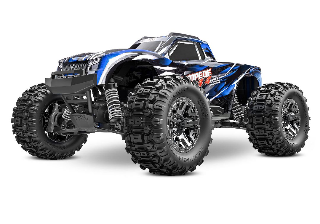 Traxxas Stampede VXL Brushless 1/10 4X4 Monster Truck with TQi™ Traxxas Link™ Enabled 2.4GHz Radio System & Traxxas Stability Management (TSM) - Blue