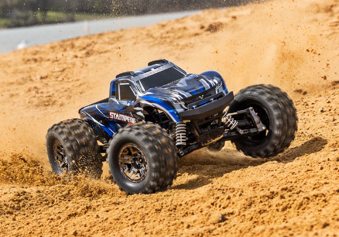 Traxxas Stampede VXL Brushless 1/10 4X4 Monster Truck - Blue - Click Image to Close