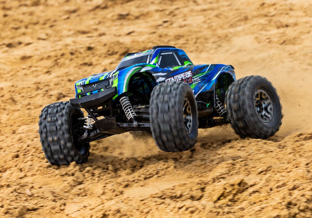 Traxxas Stampede VXL Brushless 1/10 4X4 Monster Truck - Green - Click Image to Close