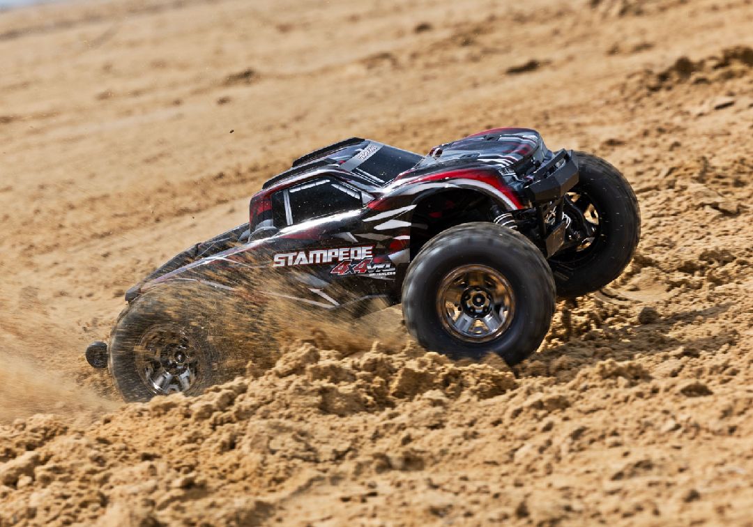 Traxxas Stampede VXL Brushless 1/10 4X4 Monster Truck - Red - Click Image to Close
