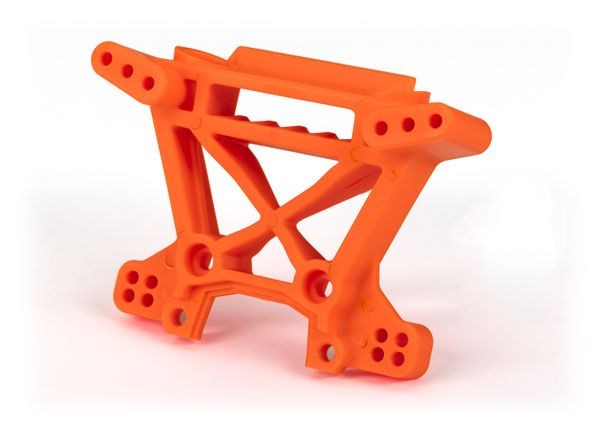 Traxxas Shock tower, front, extreme heavy duty, orange (for use with #9080 upgrade kit)