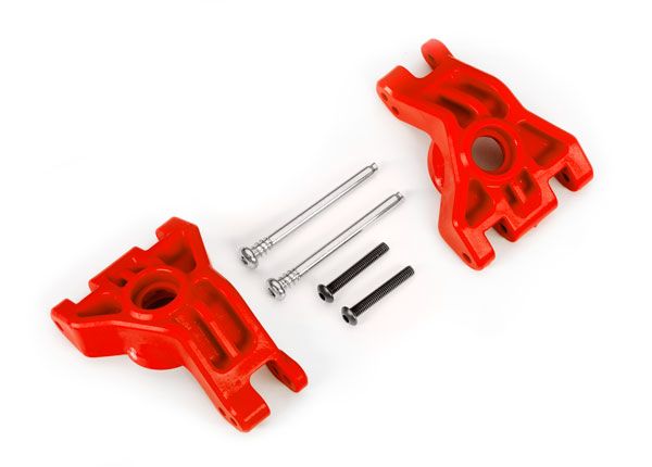 Traxxas Carriers, stub axle, rear, extreme heavy duty, red