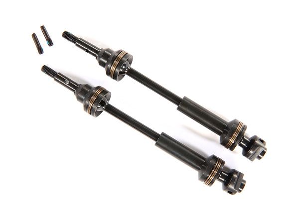 Traxxas Driveshafts, front, steel-spline constant-velocity (comp