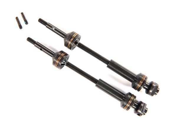 Traxxas Driveshafts, rear, steel-spline constant-velocity (compl