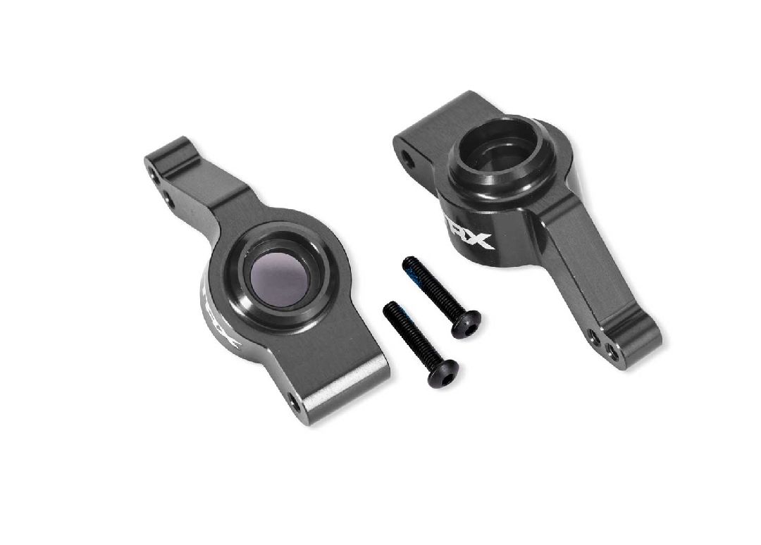 Traxxas Carriers, stub axle, rear, alum, left/right (gray)