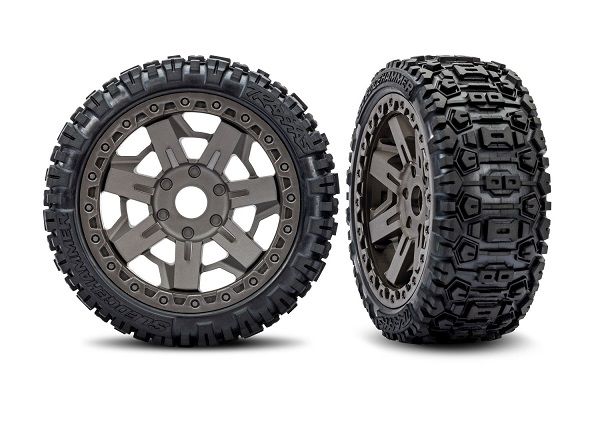 Traxxas Tires & wheels, assembled, glued (3.0