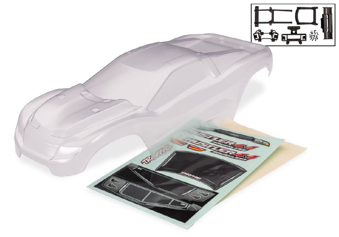 Traxxas Rustler Body - Clear (body plastics)