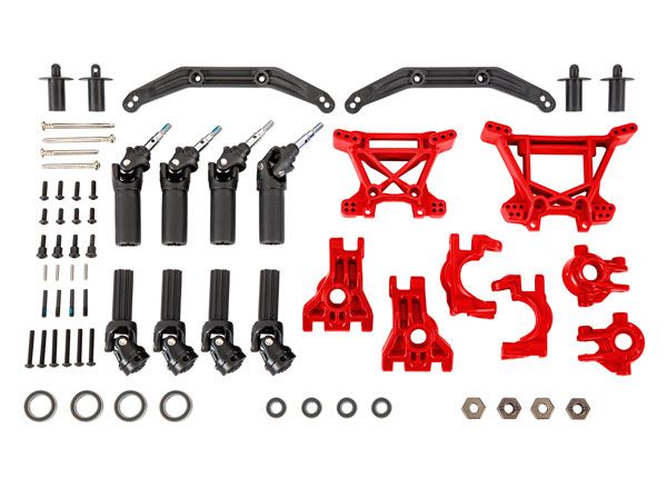 Traxxas Outer Driveline & Suspension Upgrade Kit, red