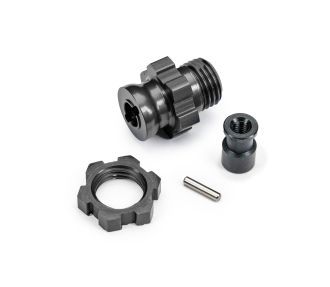 Traxxas Wheel hub, splined, 17mm, short (gray-anodized) (1)