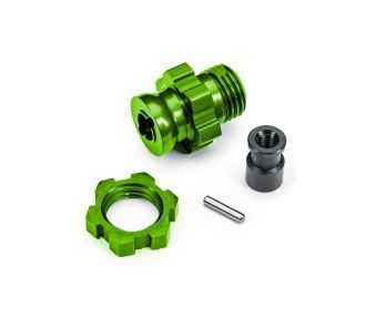 Traxxas Wheel hub, splined, 17mm, short (green-anodized) (1)