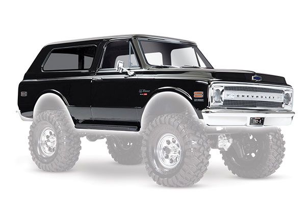 Traxxas Body, Chevrolet Blazer (1969),complete (black) (includes grill, side mirrors, door handles, windshield wipers, front & rear bumpers, decals)