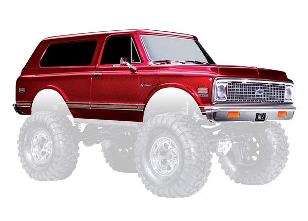 Traxxas Body 1972 Chevrolet Blazer Complete - Red - Click Image to Close