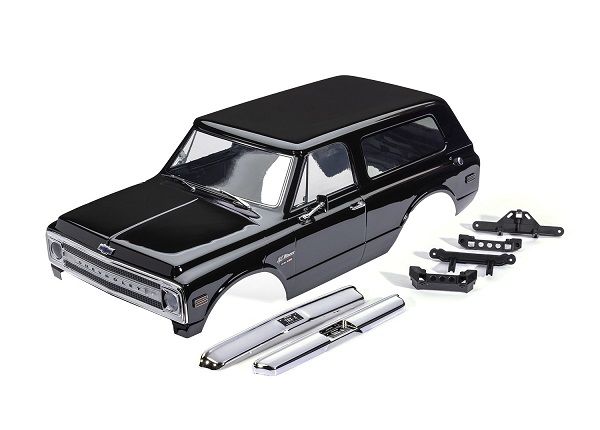 Traxxas Body, Chevrolet Blazer (1969),complete, black (painted) (includes grille, side mirrors, door handles, windshield wipers, front & rear bumpers, clipless mounting) (requires #8072X inner fenders)
