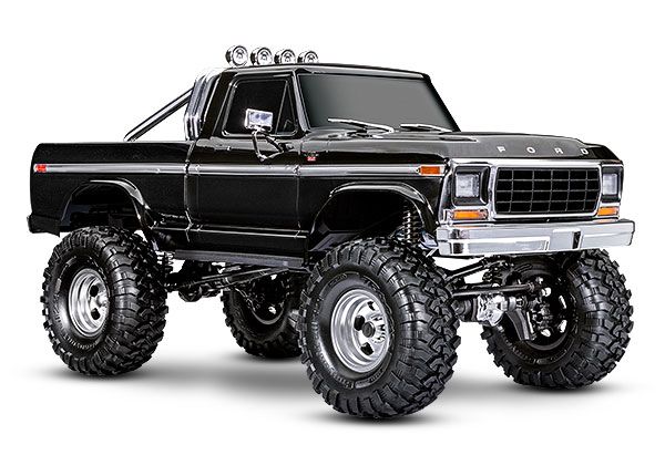 Traxxas TRX-4 Ford F-150 Ranger XLT High Trail Edition 1/10 Scale 4x4 Trail Truck, Fully-Assembled, Waterproof Electronics, Ready-To-Drive, With TQi 2.4GHz 4-Channel Radio System, XL-5 XHV Speed Control, Hi/Low Transmission, Remote Locking Differentials, And Painted Body. Requires: Battery And Charger (Black) - Traxxas Exclusive Stores until June 1st