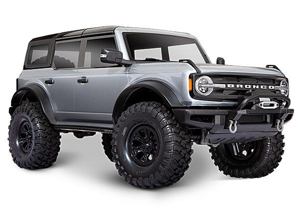 Traxxas TRX-4 Scale & Trail 2021 Ford Bronco 1/10 Crawler Silver - Click Image to Close