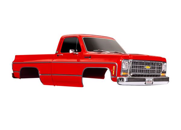 Traxxas Body Chevrolet K10 Truck (1979),Complete, Red (Painted) (Includes Grille, Side Mirrors, Door Handles, Windshield Wipers, & Clipless Mounting) (Requires TRA9288 Inner Fenders)