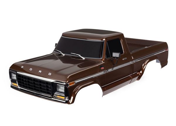 Traxxas Body, Ford F-150 (1979) Brown - Painted, Decals Applied - Click Image to Close