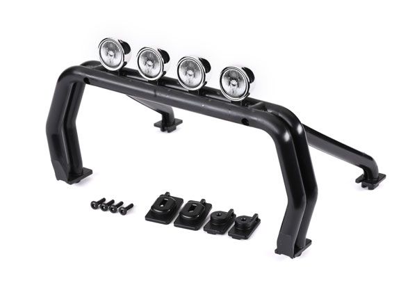 Traxxas Roll Bar, Front And Rear Mounts L/R - Black (4) - Click Image to Close