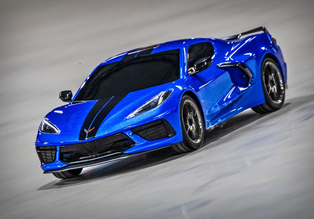 Traxxas Chevrolet Corvette Stingray: 1/10 AWD Supercar - Blue