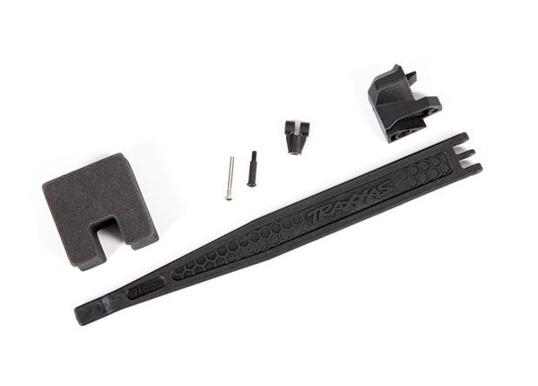 Traxxas Battery hold-down/ battery clip/ hold-down post/ screw pin/ pivot post screw/ foam spacer