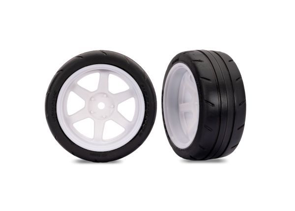 Traxxas 1.9" Rear 6-Spoke Wheels & Response Tires - White (2)