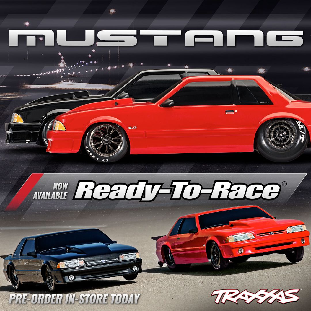 Traxxas Ford Mustang 5.0 Drag Slash RTR - Black - Click Image to Close