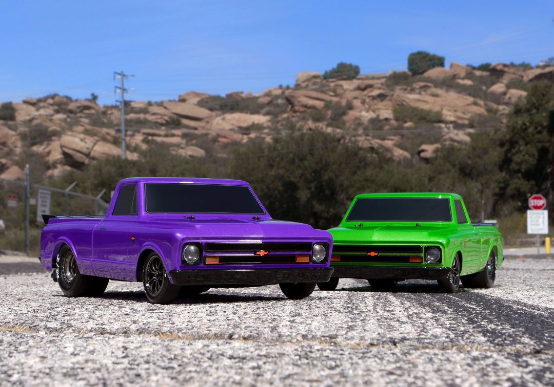 Traxxas 1967 Chevrolet C10 Drag Slash - Green Machine - Click Image to Close