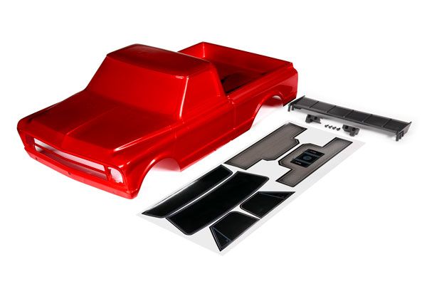 Traxxas Body, Chevrolet C10 (red) (includes wing & decals) - Click Image to Close