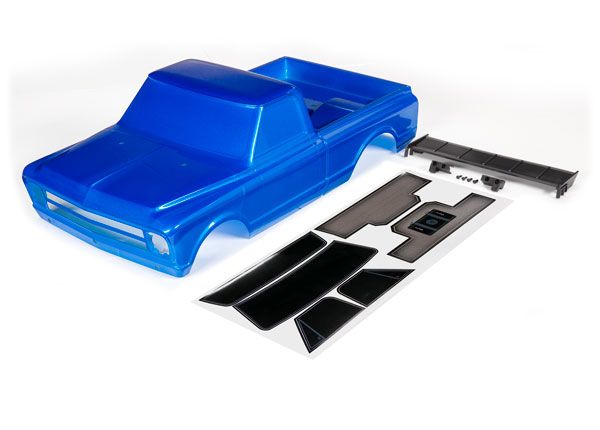 Traxxas Body, Chevrolet C10 (blue) (includes wing & decals) - Click Image to Close