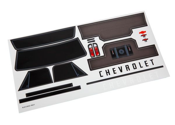 Traxxas Decal sheet, Chevrolet C10 - Click Image to Close