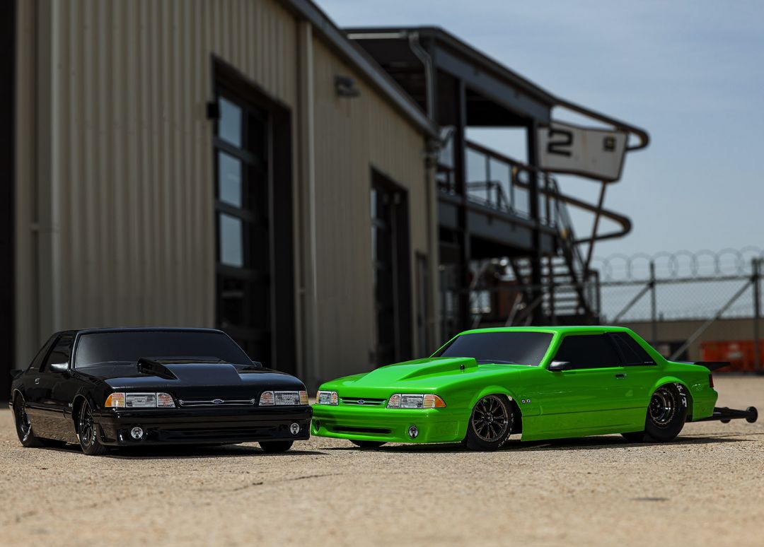 Traxxas Body, Ford Mustang, Fox Body, Black - Click Image to Close