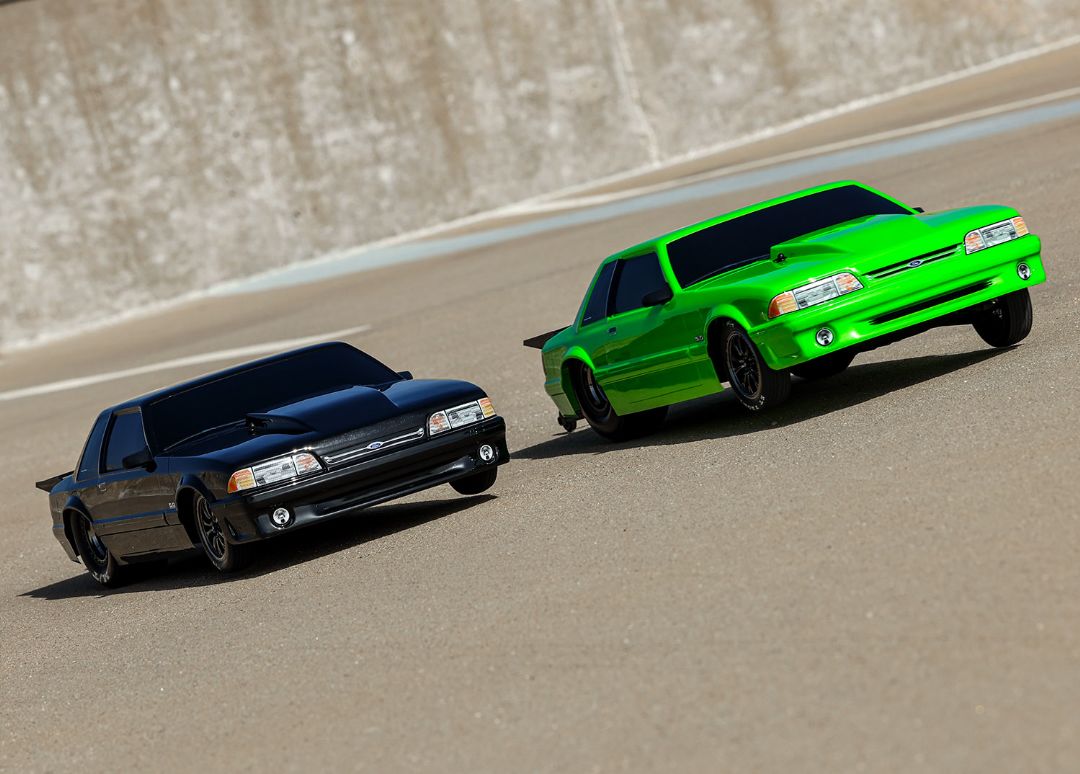 Traxxas Body, Ford Mustang, Fox Body, Black - Click Image to Close