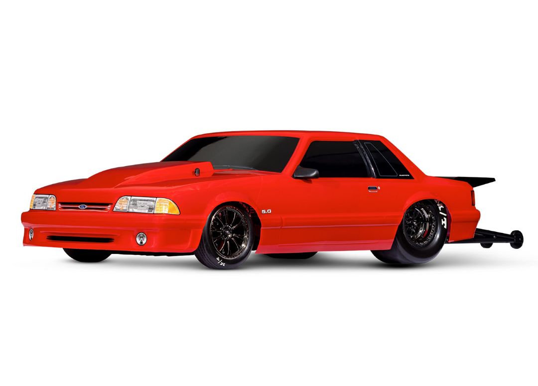 Traxxas Body, Ford Mustang, Fox Body, Red - Click Image to Close