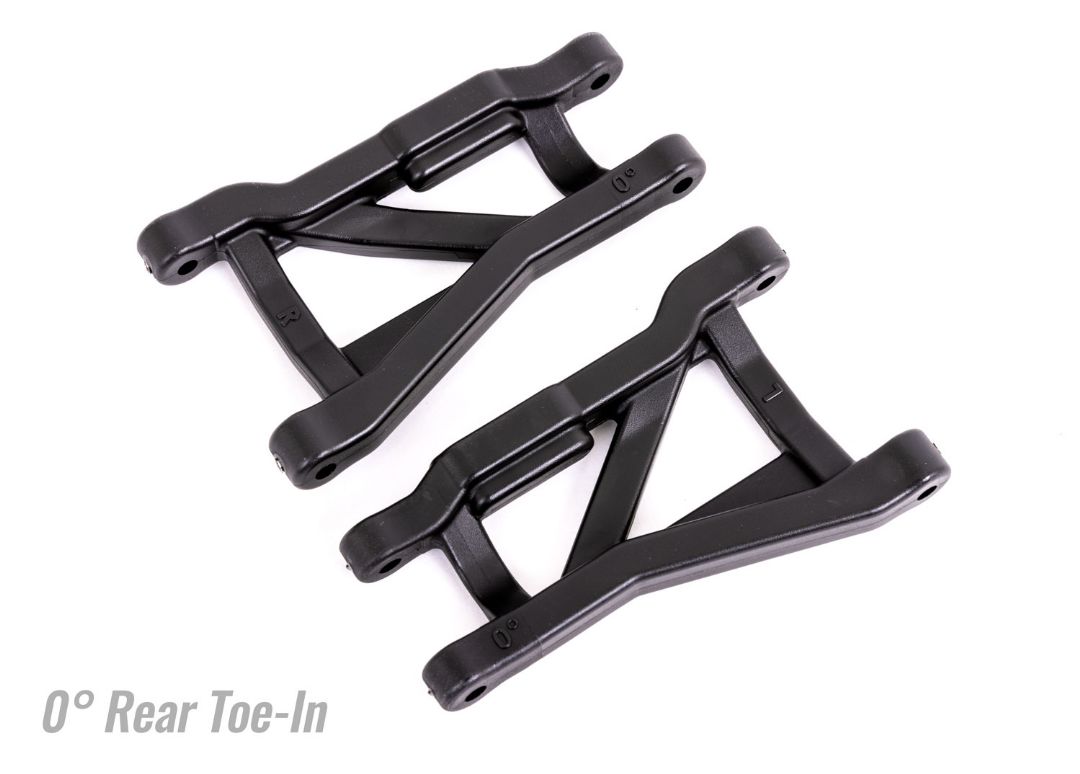 Traxxas Suspension arms, black, rear, heavy duty, 0Â° toe (2)