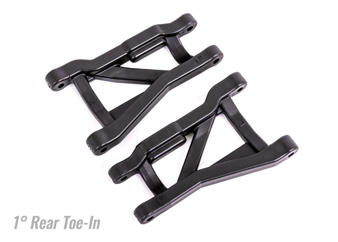 Traxxas Suspension arms, black, rear, heavy duty, 1Â° toe (2)