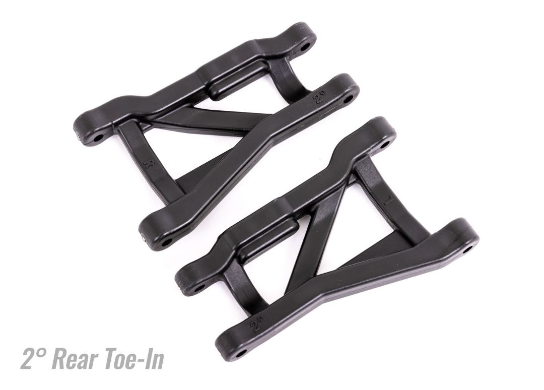 Traxxas Suspension arms, black, rear, heavy duty, 2Â° toe (2)