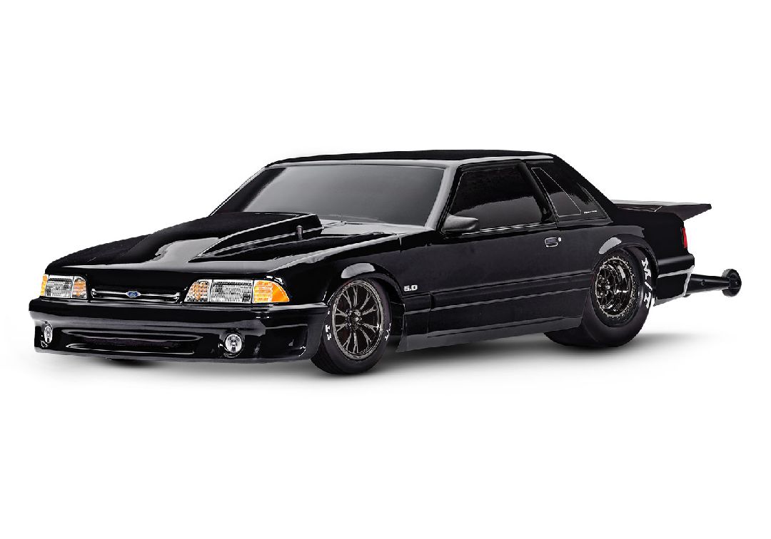 Traxxas 1/10 Drag Slash Ford Mustang 5.0 ExtremeHD 2wd RTR - Blk - Click Image to Close
