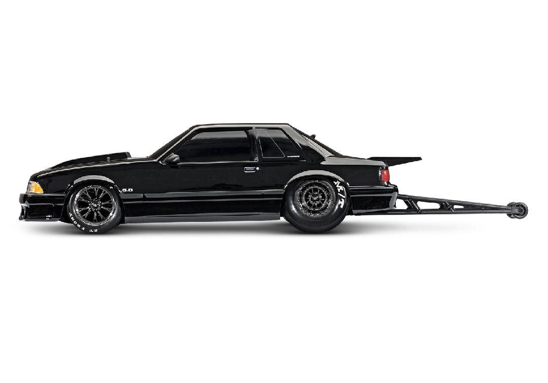 Traxxas 1/10 Drag Slash Ford Mustang 5.0 ExtremeHD 2wd RTR - Blk - Click Image to Close