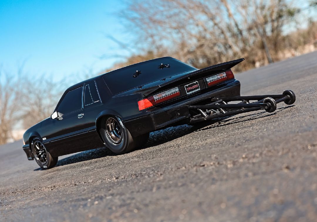 Traxxas 1/10 Drag Slash Ford Mustang 5.0 ExtremeHD 2wd RTR - Blk - Click Image to Close