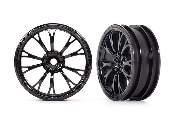 Traxxas Wheels, Weld gloss black (front) (2) - Click Image to Close