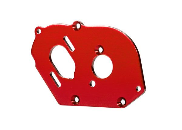 Traxxas Plate, motor, red (4mm thick) (aluminum)
