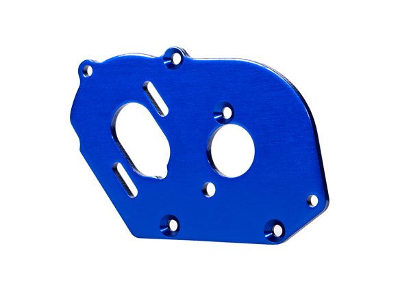 Traxxas Plate, motor, blue (4mm thick) (aluminum)