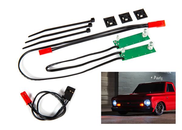 Traxxas LED light set, front, complete (white) - Click Image to Close