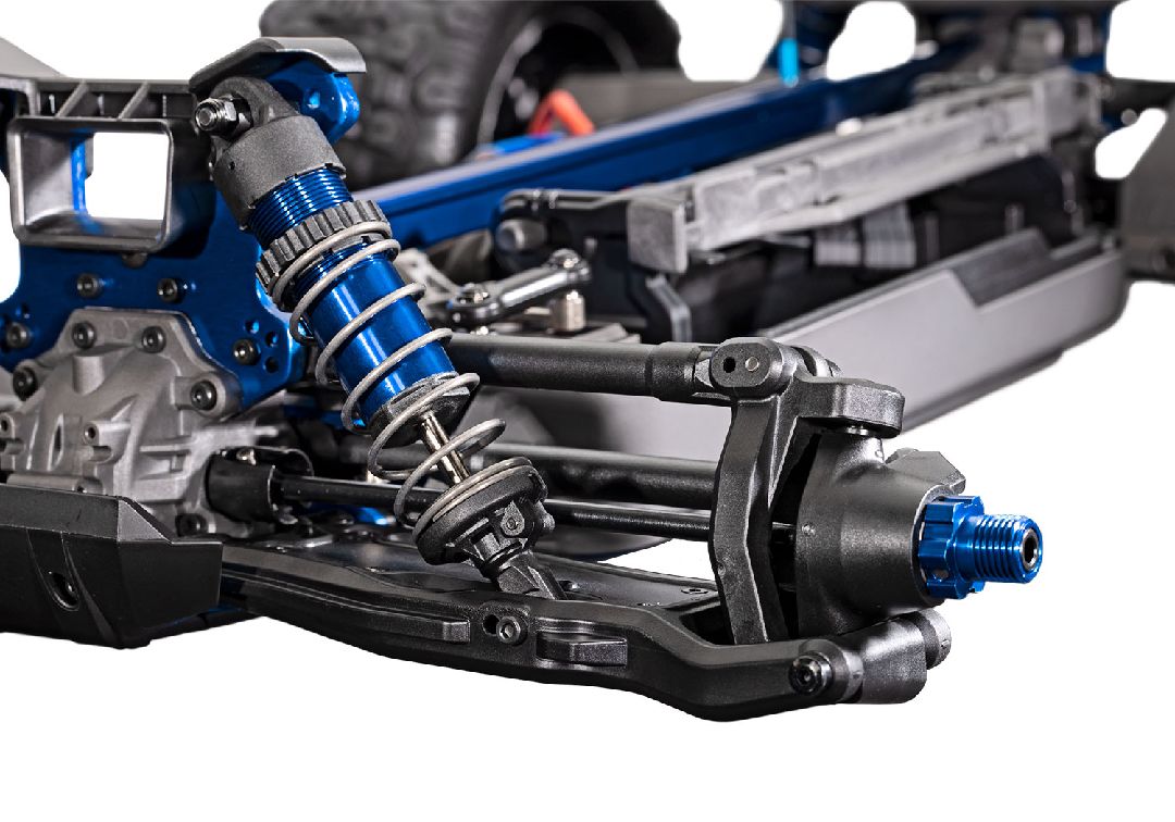 Traxxas Sledge 1/8 with Belted Sledgehammer tires - Blue - Click Image to Close