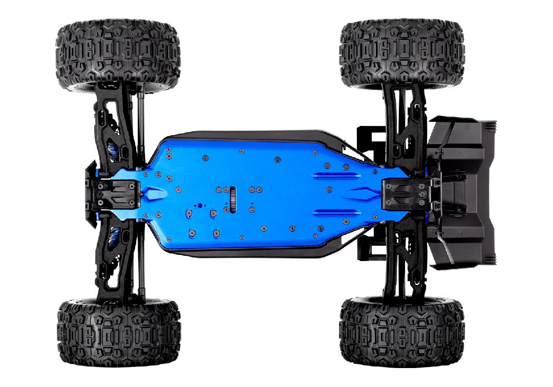 Traxxas Sledge 1/8 with Belted Sledgehammer tires - Blue - Click Image to Close