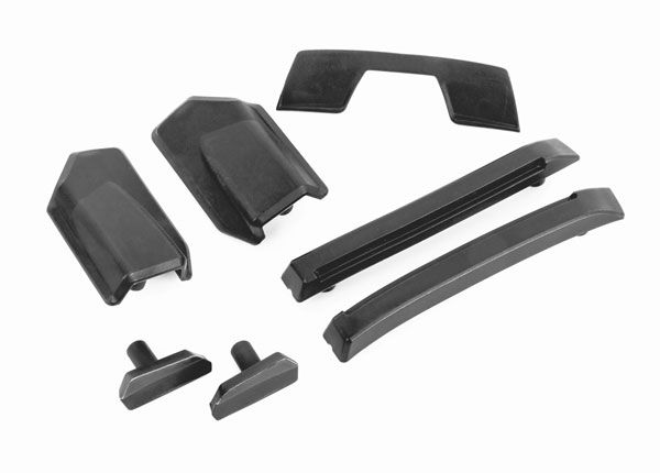 Traxxas Body reinforcement set, black/ skid pads (roof) (fits #9 - Click Image to Close