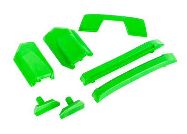 Traxxas Body reinforcement set, green/ skid pads (roof) (fits #9511 body)