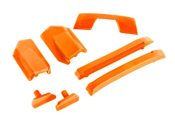 Traxxas Body reinforcement set, orange/ skid pads (roof) (fits # - Click Image to Close