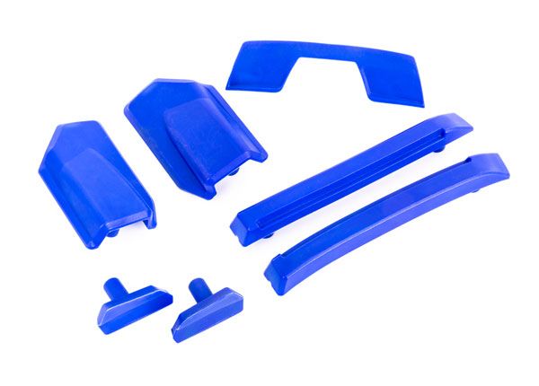 Traxxas Body reinforcement set, blue/ skid pads (roof) (fits #95 - Click Image to Close